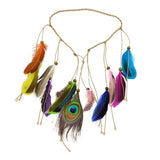 Maxbell Boho Women Indian Festival Feather Tassel Headband Hair Band Hippie Headdress Tribal Hair Rope - Aladdin Shoppers