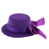 Maxbell Bowler Hat Cap Accessories for 60cm Night Lolita 1/3 BJD Doll Purple Bow - Aladdin Shoppers