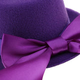 Maxbell Bowler Hat Cap Accessories for 60cm Night Lolita 1/3 BJD Doll Purple Bow - Aladdin Shoppers