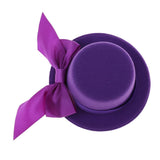 Maxbell Bowler Hat Cap Accessories for 60cm Night Lolita 1/3 BJD Doll Purple Bow - Aladdin Shoppers