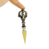 Maxbell Brass Antique Pendant Tibetan Buddhist Vajra Pendant Handmade Nepal Amulet - Aladdin Shoppers