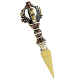 Maxbell Brass Antique Pendant Tibetan Buddhist Vajra Pendant Handmade Nepal Amulet - Aladdin Shoppers