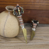 Maxbell Brass Antique Pendant Tibetan Buddhist Vajra Pendant Handmade Nepal Amulet - Aladdin Shoppers