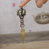 Maxbell Brass Antique Pendant Tibetan Buddhist Vajra Pendant Handmade Nepal Amulet - Aladdin Shoppers