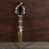 Maxbell Brass Antique Pendant Tibetan Buddhist Vajra Pendant Handmade Nepal Amulet - Aladdin Shoppers