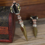 Maxbell Brass Antique Pendant Tibetan Buddhist Vajra Pendant Handmade Nepal Amulet - Aladdin Shoppers