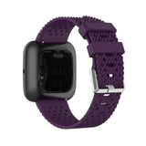 Maxbell Breathable Twill Strap For fitbit versa/versa lite Dark purple Large size - Aladdin Shoppers