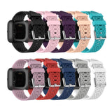 Maxbell Breathable Twill Strap For fitbit versa/versa lite Dark purple Large size - Aladdin Shoppers