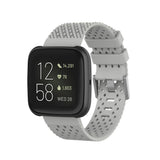 Maxbell Breathable Twill Strap For fitbit versa/versa lite Gray Large size - Aladdin Shoppers