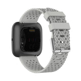 Maxbell Breathable Twill Strap For fitbit versa/versa lite Gray Large size - Aladdin Shoppers
