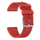 Maxbell Breathable Twill Strap For fitbit versa/versa lite Red Large size - Aladdin Shoppers