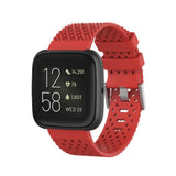 Maxbell Breathable Twill Strap For fitbit versa/versa lite Red Large size - Aladdin Shoppers