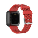Maxbell Breathable Twill Strap For fitbit versa/versa lite Red Large size - Aladdin Shoppers