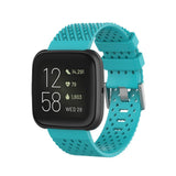 Maxbell Breathable Twill Strap For fitbit versa/versa lite Sky blue Large size - Aladdin Shoppers