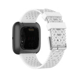 Maxbell Breathable Twill Strap For fitbit versa/versa lite White Small size - Aladdin Shoppers
