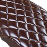 Maxbell Brown Leather Motorcycle Cafe Racer Seat Flat Saddle for Vintage Street Bike - Aladdin Shoppers
