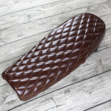 Maxbell Brown Leather Motorcycle Cafe Racer Seat Flat Saddle for Vintage Street Bike - Aladdin Shoppers
