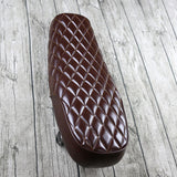 Maxbell Brown Leather Motorcycle Cafe Racer Seat Flat Saddle for Vintage Street Bike - Aladdin Shoppers