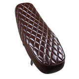 Maxbell Brown Leather Motorcycle Cafe Racer Seat Flat Saddle for Vintage Street Bike - Aladdin Shoppers