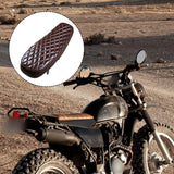 Maxbell Brown Leather Motorcycle Cafe Racer Seat Flat Saddle for Vintage Street Bike - Aladdin Shoppers