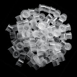 Maxbell Bulk 100 Pcs Clear Plastic Tattoo Ink Cups Caps with Flat Base Non Spill Top Hat, Large Size 15mm - Aladdin Shoppers