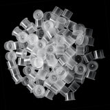 Maxbell Bulk 100 Pcs Clear Plastic Tattoo Ink Cups Caps with Flat Base Non Spill Top Hat, Large Size 15mm - Aladdin Shoppers