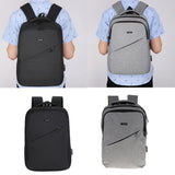 Maxbell Business Laptop Backpack Computer School Bag with USB Charging Port Gray - Aladdin Shoppers