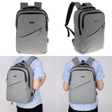 Maxbell Business Laptop Backpack Computer School Bag with USB Charging Port Gray - Aladdin Shoppers