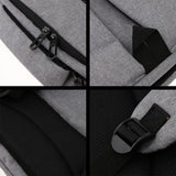 Maxbell Business Laptop Backpack Computer School Bag with USB Charging Port Gray - Aladdin Shoppers