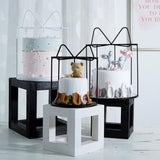 Maxbell Cake Stand Bowknot Showcase Dessert Pastry Display Wedding Party Black L - Aladdin Shoppers