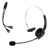 Maxbell Call Center Noise Cancelling Headphone Telephone Headset Black Monaural - Aladdin Shoppers