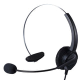 Maxbell Call Center Noise Cancelling Headphone Telephone Headset Black Monaural - Aladdin Shoppers