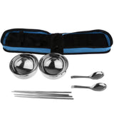 Maxbell Camping Cutlery Set Blue (flat-bottomed spoon) two-piece set - Aladdin Shoppers