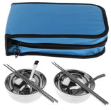 Maxbell Camping Cutlery Set Blue (flat-bottomed spoon) two-piece set - Aladdin Shoppers
