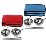 Maxbell Camping Cutlery Set Red (flat-bottomed spoon) two-piece set - Aladdin Shoppers