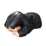 Maxbell Carbon Fiber Motorcycle Half Finger Gloves Motorbike Ride Fingerless L - Aladdin Shoppers