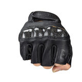 Maxbell Carbon Fiber Motorcycle Half Finger Gloves Motorbike Ride Fingerless L - Aladdin Shoppers