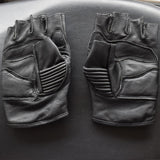 Maxbell Carbon Fiber Motorcycle Half Finger Gloves Motorbike Ride Fingerless L - Aladdin Shoppers