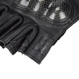 Maxbell Carbon Fiber Motorcycle Half Finger Gloves Motorbike Ride Fingerless L - Aladdin Shoppers