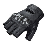 Maxbell Carbon Fiber Motorcycle Half Finger Gloves Motorbike Ride Fingerless L - Aladdin Shoppers