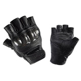 Maxbell Carbon Fiber Motorcycle Half Finger Gloves Motorbike Ride Fingerless L - Aladdin Shoppers