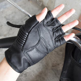 Maxbell Carbon Fiber Motorcycle Half Finger Gloves Motorbike Ride Fingerless XL - Aladdin Shoppers