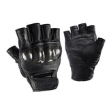 Maxbell Carbon Fiber Motorcycle Half Finger Gloves Motorbike Ride Fingerless XL - Aladdin Shoppers
