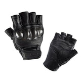 Maxbell Carbon Fiber Motorcycle Half Finger Gloves Motorbike Ride Fingerless XL - Aladdin Shoppers