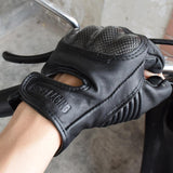 Maxbell Carbon Fiber Motorcycle Half Finger Gloves Motorbike Ride Fingerless XL - Aladdin Shoppers