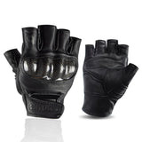 Maxbell Carbon Fiber Motorcycle Half Finger Gloves Motorbike Ride Fingerless XL - Aladdin Shoppers