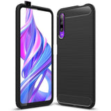 Maxbell Carbon Fiber TPU Soft Cover Skin Case for Huawei Honor 9X / 9X Pro Black - Aladdin Shoppers