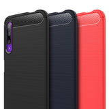 Maxbell Carbon Fiber TPU Soft Cover Skin Case for Huawei Honor 9X / 9X Pro Red - Aladdin Shoppers