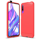 Maxbell Carbon Fiber TPU Soft Cover Skin Case for Huawei Honor 9X / 9X Pro Red - Aladdin Shoppers