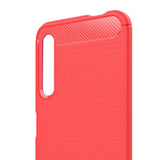 Maxbell Carbon Fiber TPU Soft Cover Skin Case for Huawei Honor 9X / 9X Pro Red - Aladdin Shoppers